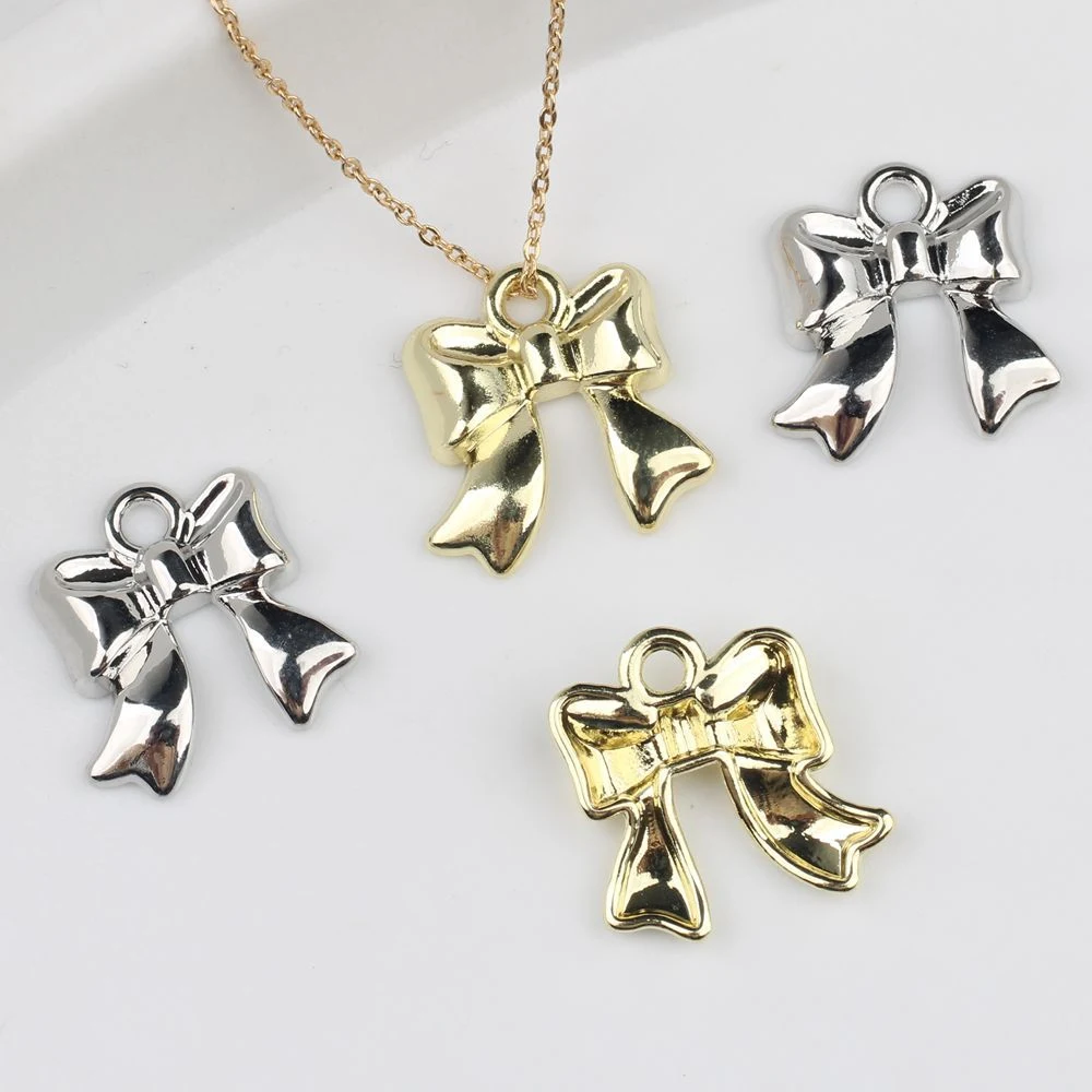 

10 шт., простой милый кулон в форме банта, серьги, ожерелье, браслет, аксессуары для изготовления ювелирных изделий, ручная работа, украшение «сделай сам», мода для девочек