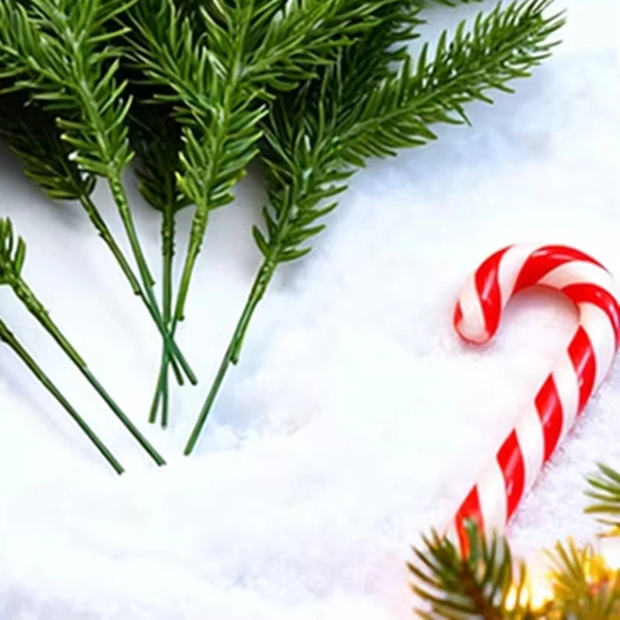 

10/20pcs Artificial Plants Pine Christmas Tree Home Room Table Vase Filler Product Wreath Outdoor Garden Decor Wedding Accessory