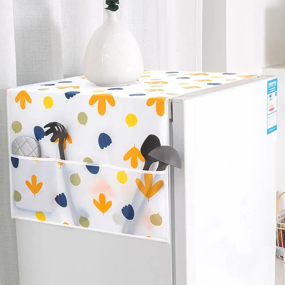 Waterproof Fridge Cover Anti-dust PEVA Refrigerator Cover Washing Machine Dustproof Cloth Cloth Storage With Bag Home Tool N5E8