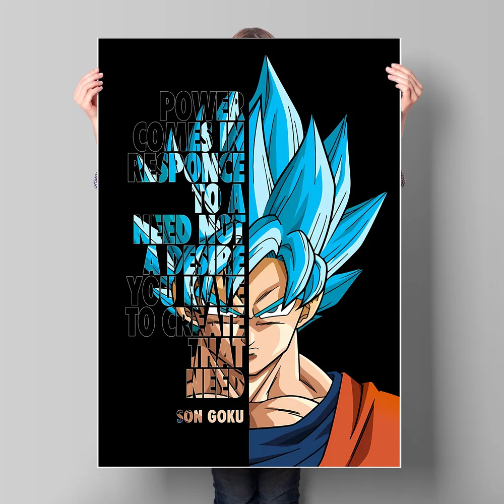 Dragon Ball Goku ONE PIECE Rufy Naruto Uzumaki Naruto Tela Pittura decorativa Poster di alta qualità Camera Immagini per la casa