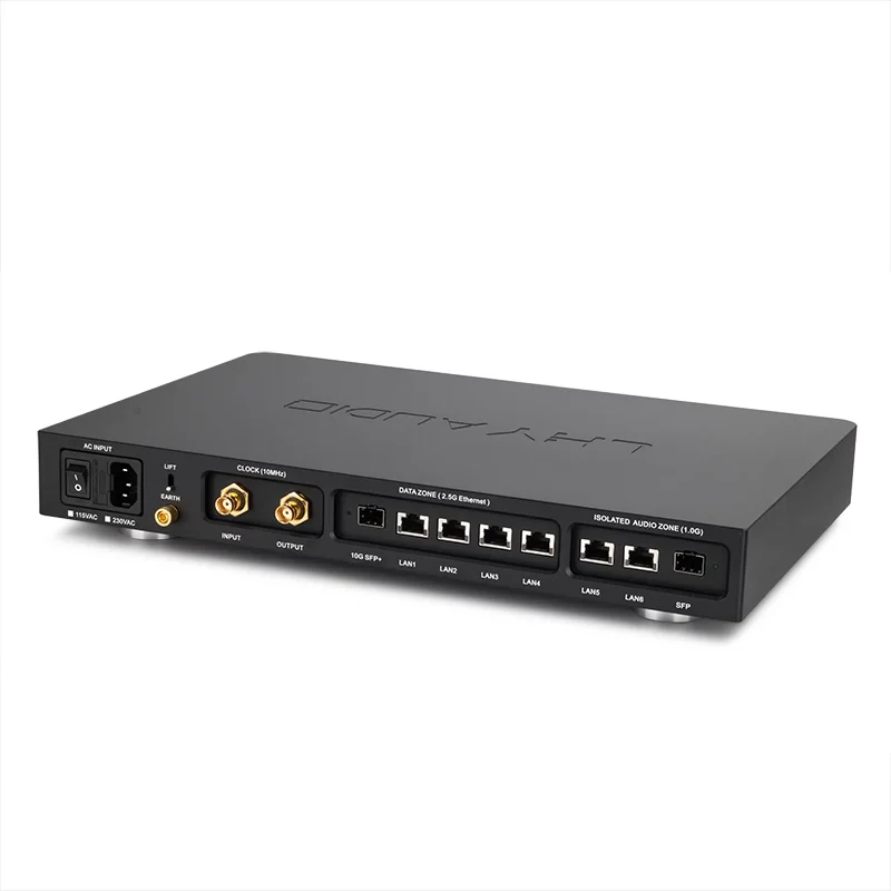 LHY Audio AS8 Pro Flagship Hi-Fi Network Switch 2.5Gbps 10Gbps SFP Fiber Isolation OCXO Master Clock - view 3