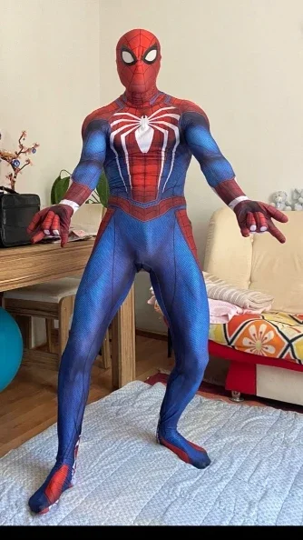 Spider PS4 Game Insomniac Superhero Cosplay Costume para meninos, Halloween Bodysuit, Zentai Full Body Suit, Macacão adulto e infantil