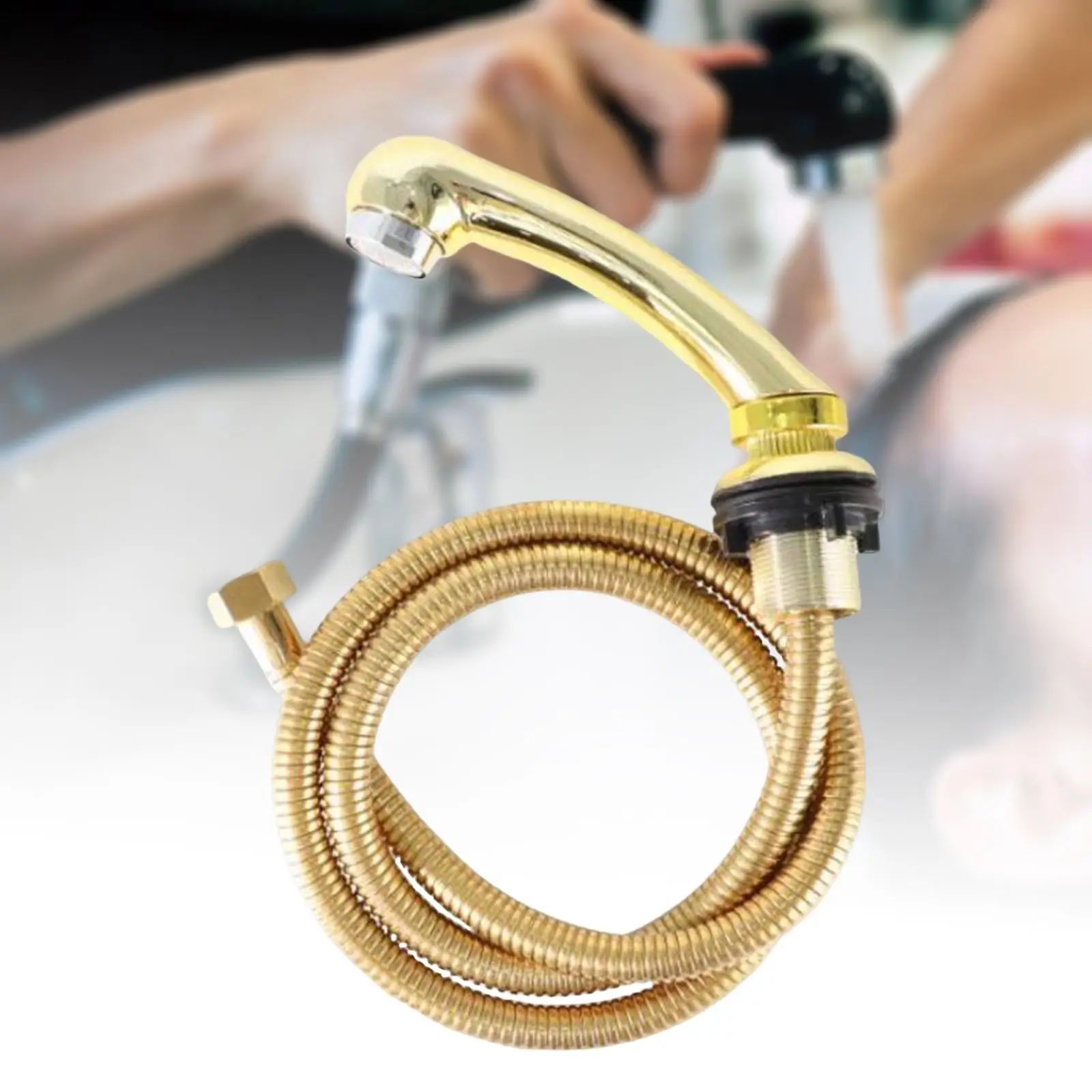 Shampoo Bow Sink Basin Faucet Sprayer with Hose Pipe Equipment Kit Professional Universal Repalcement for Hairdresser Babershop