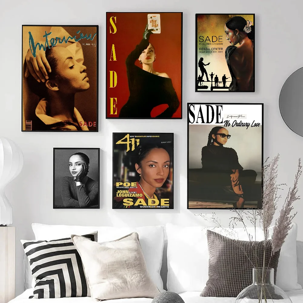 فرقة S-Sade Adu Singer ملصقات كلاسيكية عالية الجودة عالية الدقة ، فن جداري ، ملصقات عتيقة للمنزل ، ديكور الغرفة