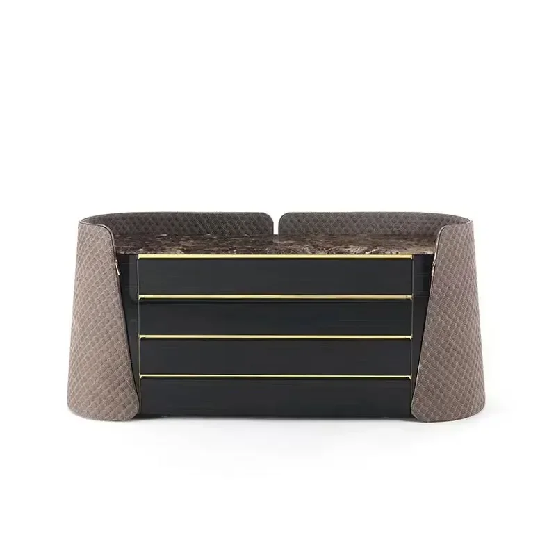 Drawer cabinet marble chest cabinet villa foyer light luxury porch multi-layer storage side