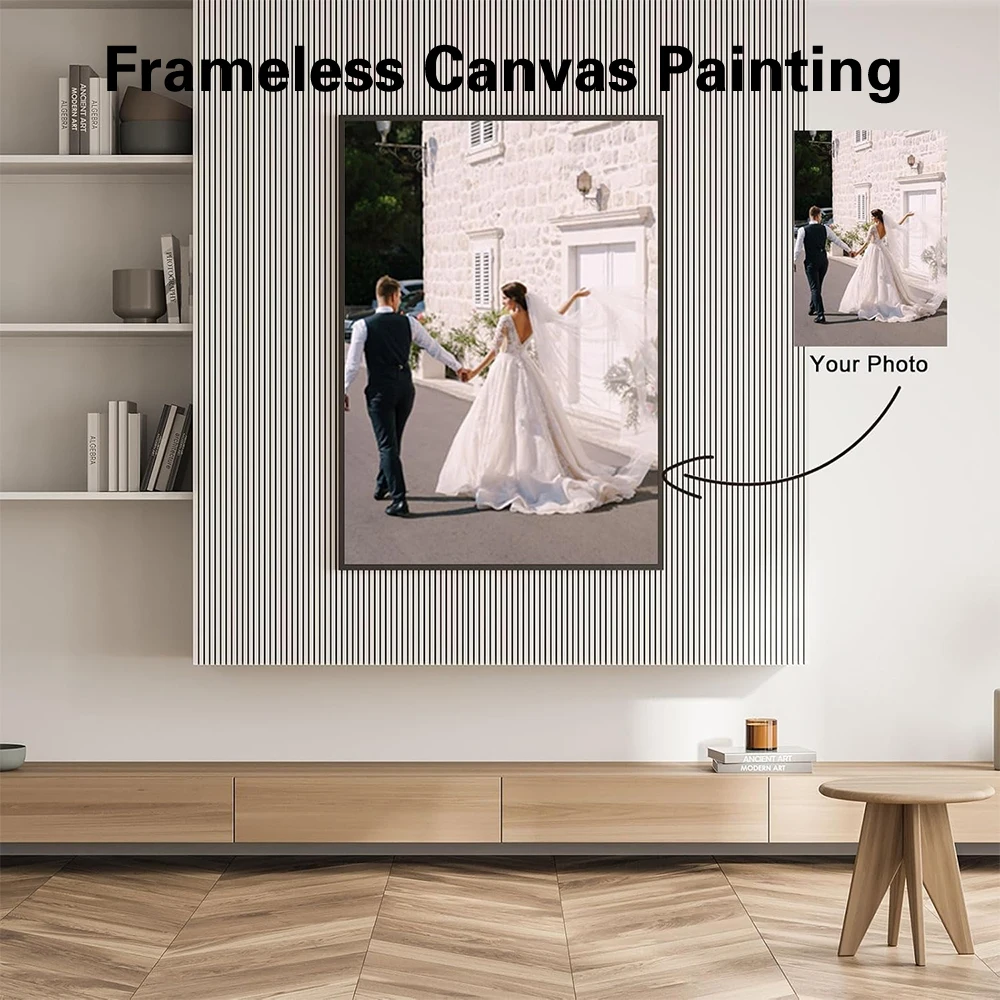 1pc Frameless Personalize Custom Photo marry Posters And Prints Wall Art Canvas Painting For Room Decoration Home