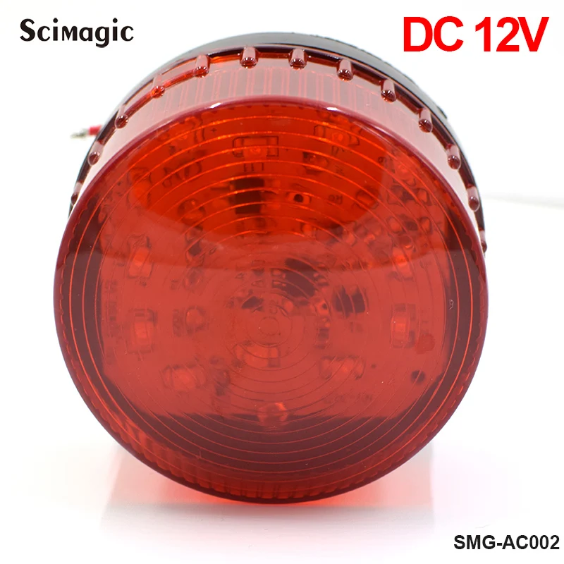 Red Orange Warning Light DC 12V 24V Indicator Light LED Flashing Light Security Alarm