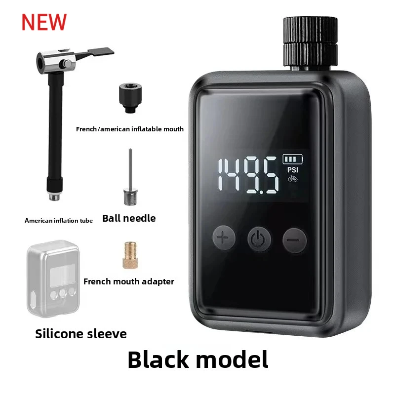 

Портативный карманный электрический насос для велосипедов 150 PSI, перезаряжаемый компрессор для накачки шин с цифровым манометром