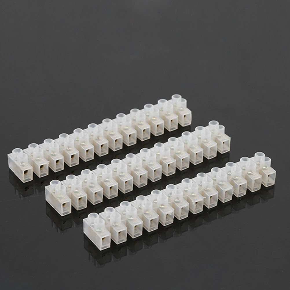 

20pcs Terminal Block 12 Position Screw Wire Protector 10A Electrical Connector Cable Strip Home Circuit Wire Terminal