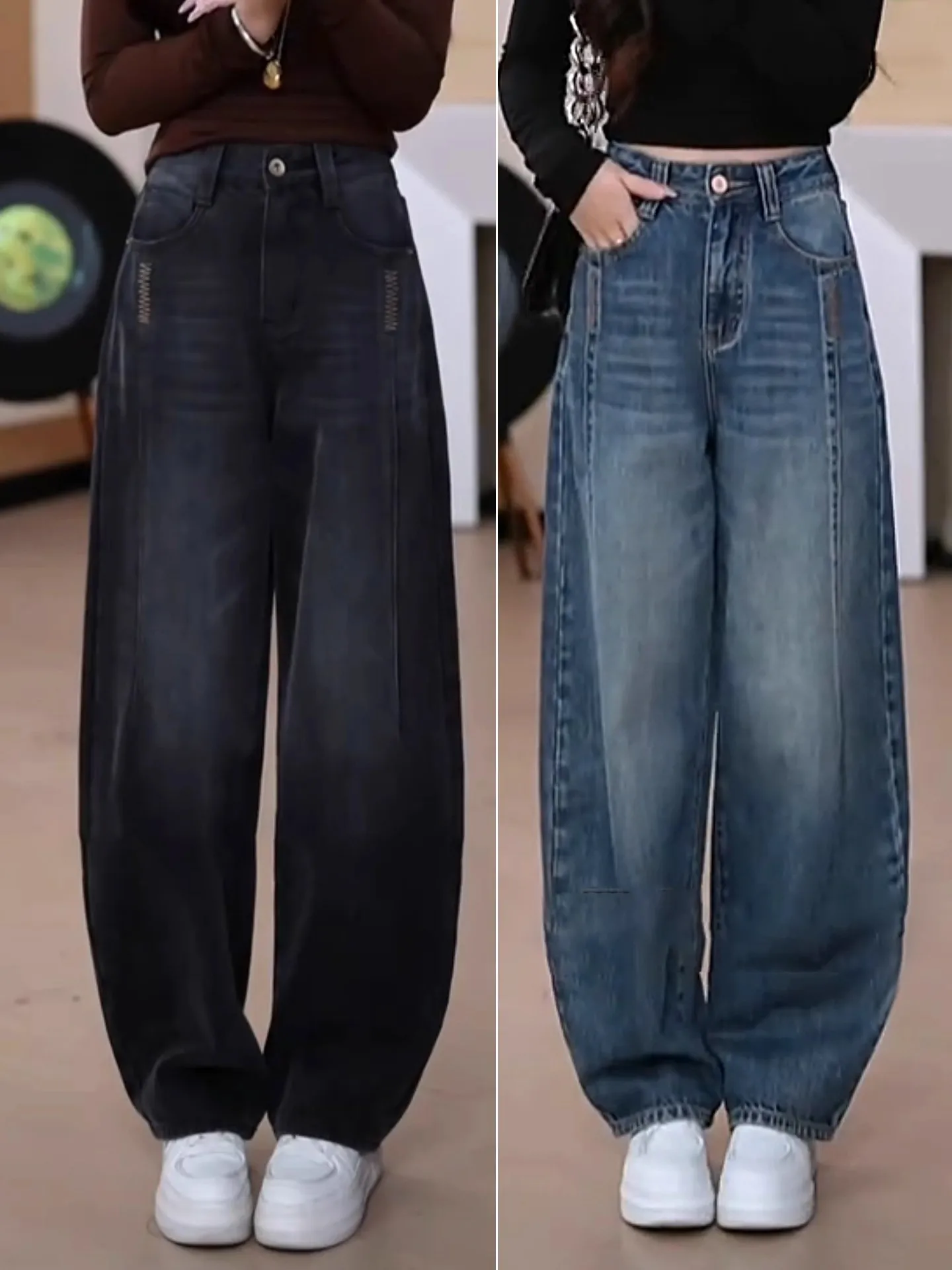 

Женские джинсы с высокой талией, расклешенные, утепленные, осенне-зимние, новые, повседневные, износостойкие брюки