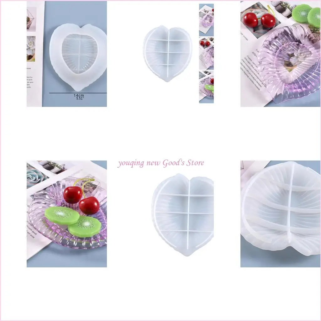 

57QA Resin Tray Molds Leaf Shaped Silicone Casting Molds for DIY Craft Tray Holder Handmade Home Office Decoration