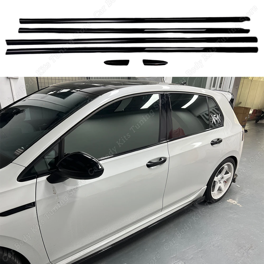 

High Quality ABS Car Window Black Moulding Trim Strip Exterior Decoration For VW Golf MK8 MK8.5 2020 2021 2022 2023 2024 2025