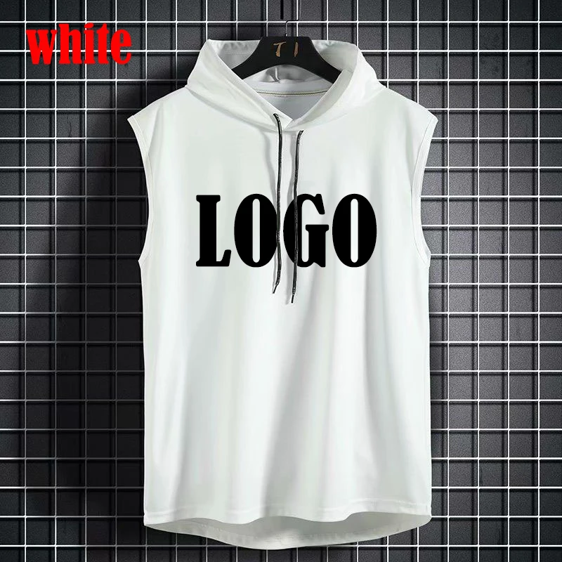 Men's Sleeveless Fitness T-shirt Fashion Mens Muscle Training Vest Workout&Get Fit Tank Top Men Sports Tops Man Blouse