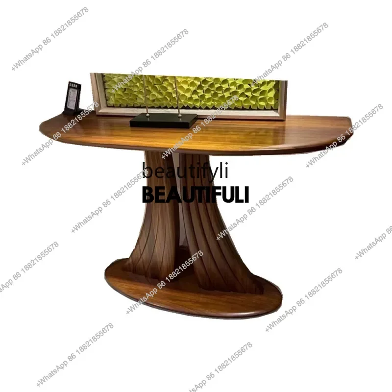 ss 8617New Chinese-style ebony wooden bar table, modern simple entrance door   end view table, all solid wood entrance table