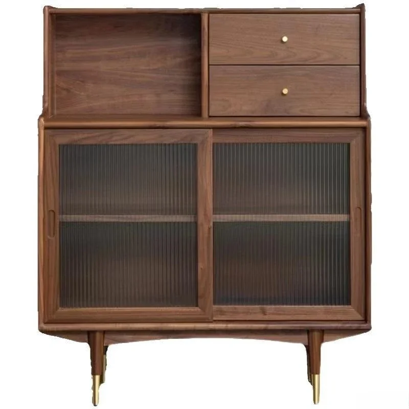 Solid wood sideboard home tea restaurant storage kitchen storage cabinet
