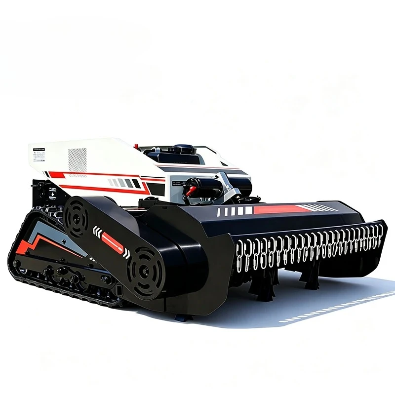 Customized All Terrain RC Grass Cutter Garden Crawler Remote Control Robot Lawn Mower with Snow Blade