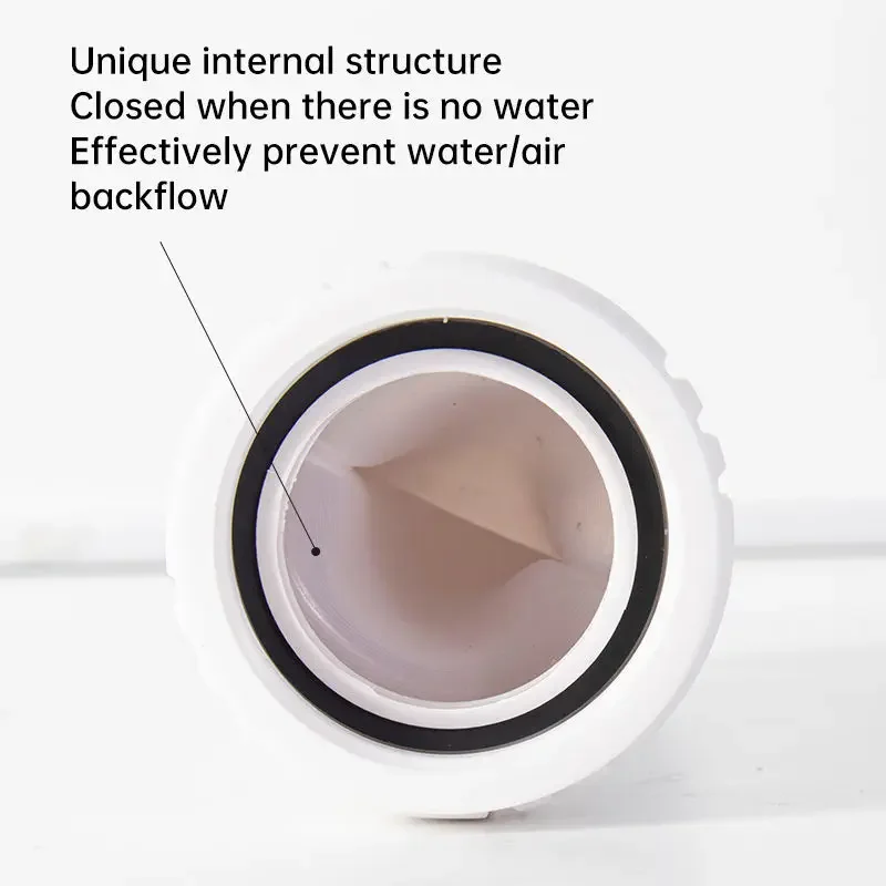 Valvola di ritegno dei rifiuti in PVC per barche marine, yacht, camper, roulotte - Valvola di ritegno unidirezionale per il sistema di drenaggio dei tubi fognari