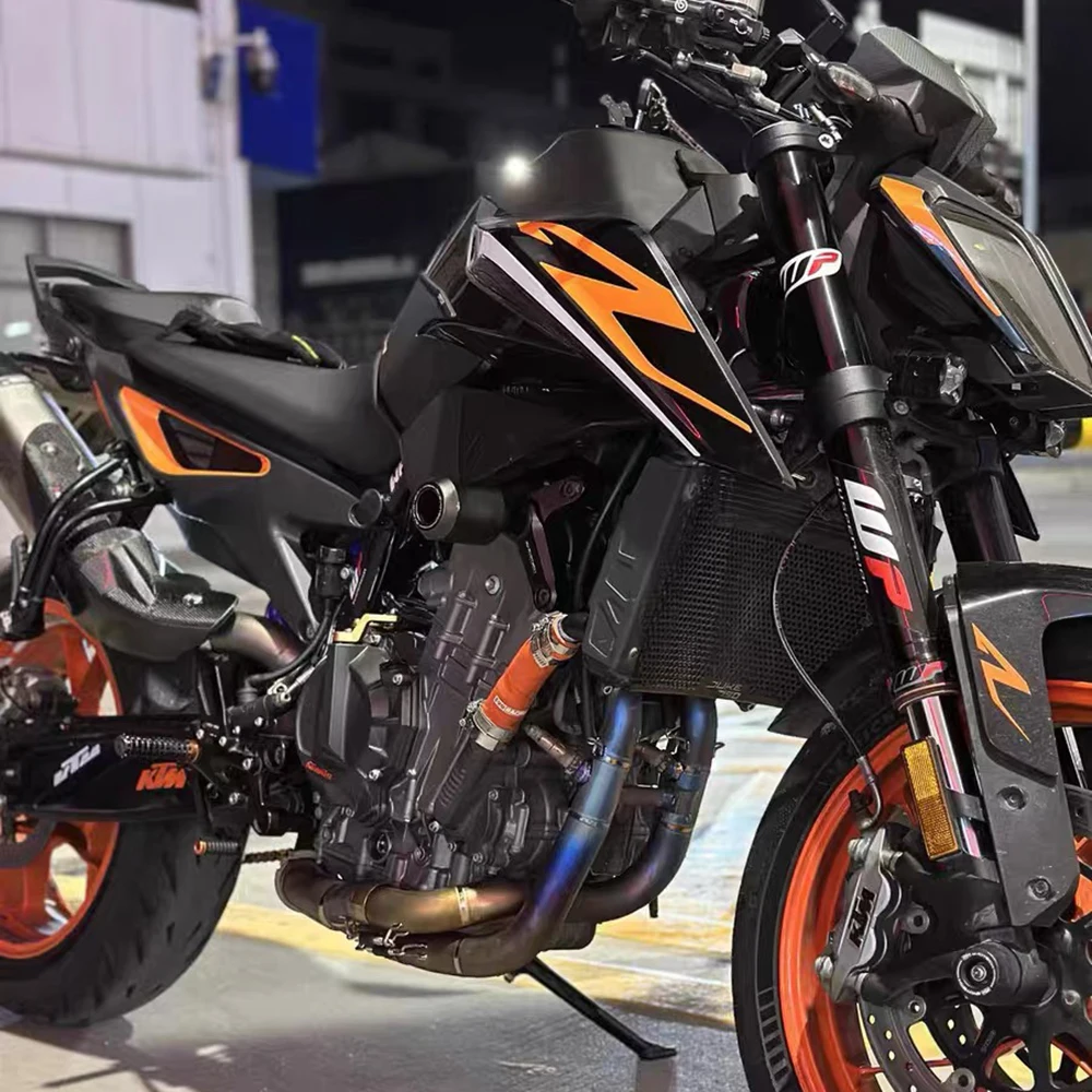سبائك التيتانيوم الانزلاق على الهروب دراجة نارية نظام كامل العادم الجبهة الأوسط وصلة الأنابيب ل Duke790 DUKE 790 جميع السنوات