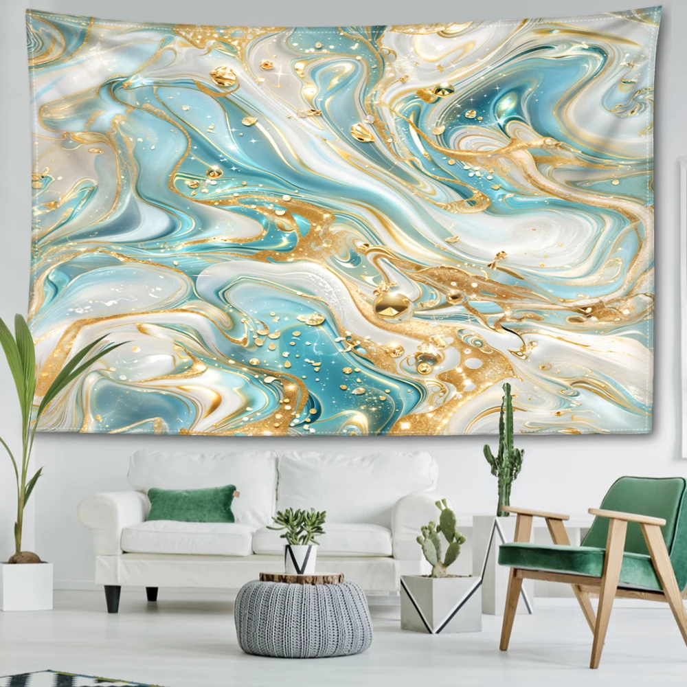 Blue Green Gilded P… - image