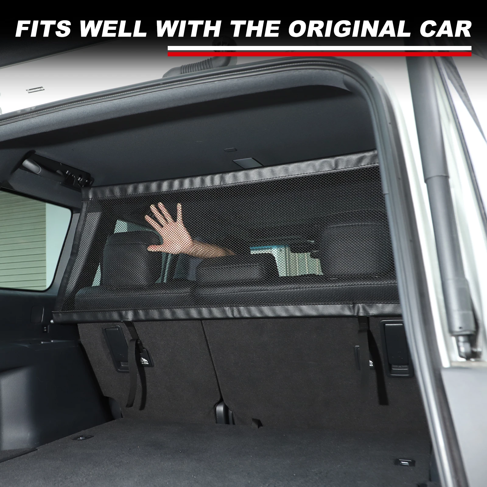 

For Toyota Prado 250 LC250 2024+ Car Modeling Trunk Safety Isolation Protective Netting Pet Fence Netting Car Accessories
