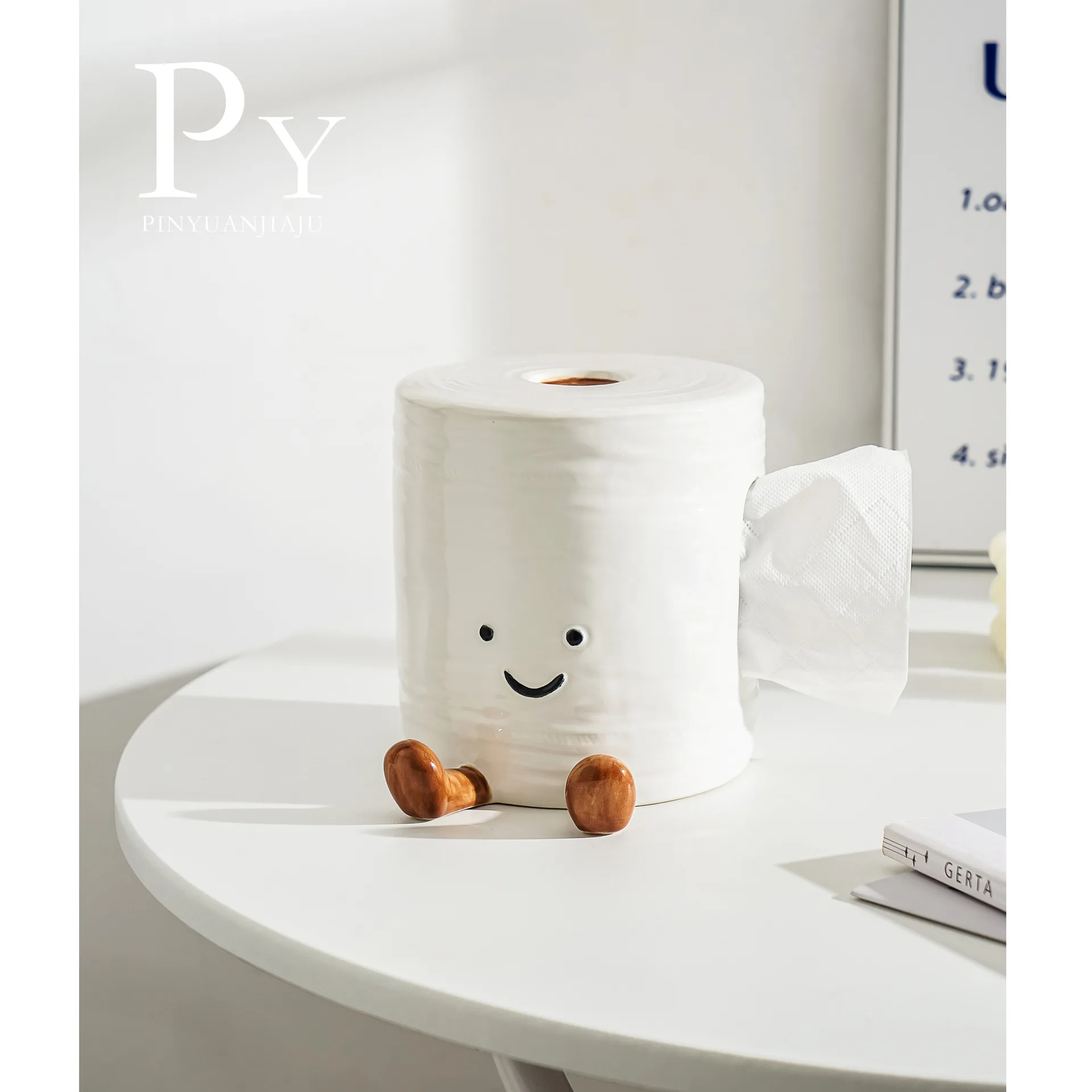 Cute Fun Toilet Paper Toilet Paper Tissue Box Ceramic High Appearance Level Bathroom Living Room Decoration Storage