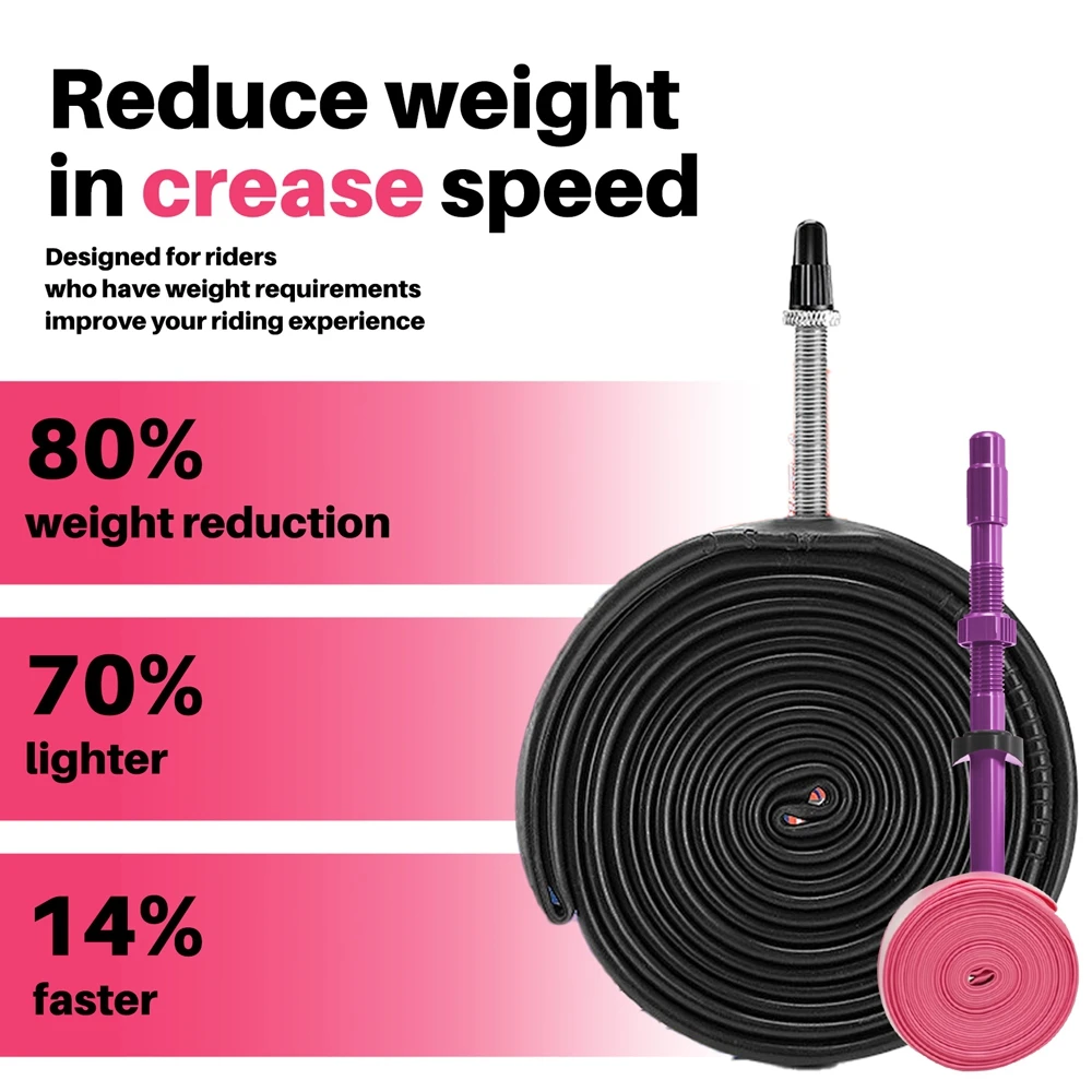 NPY Ultralight Tpu Inner Tube 700x23-32c With Removable Aluminum Alloy Valve - Puncture Resistant & Compact Bicycle Accessories