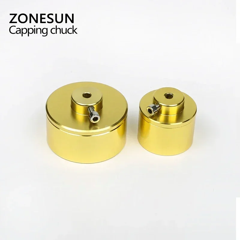 ZONESUN Capping Machine Chuck Cap For Capper 28-32mm 38mm 10- 50mm Round Plastic Bottle With Security Ring Silicone Capping Tool