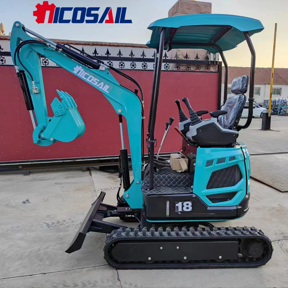 

Nicosail 1.8 Ton Compact Digger 11.8kW All-Terrain for Farm Ranch Pond Digging Irrigation Trenching Stable Precision Operation