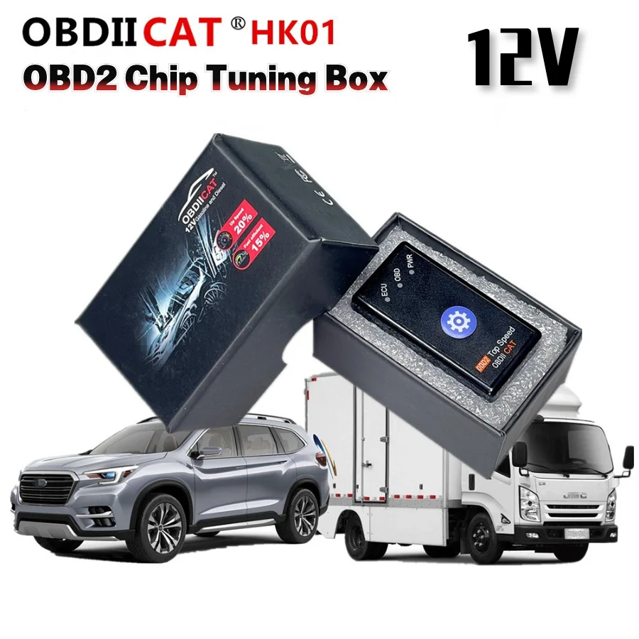 OBDIICAT-HK01 Super OBD2 Chip Tuning Box 2IN1 Nitro OBD2 Save Fuel More Power/Torque for Car Plug and Drive Box gasoline/diesel