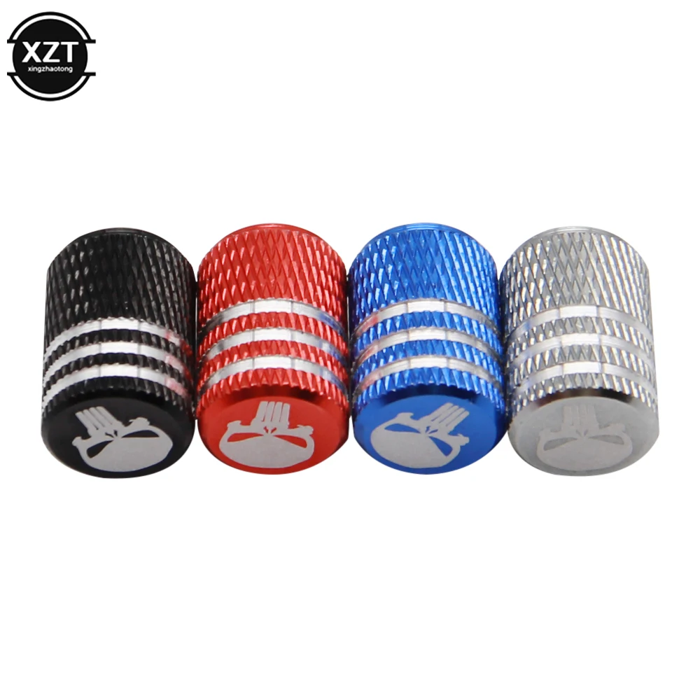 4pcs Aluminum Alloy Valve Caps Wheel Valve Cap Auto Tyre Air Valve Stem Caps Dust Cover for Bike Car Vehicles Styling