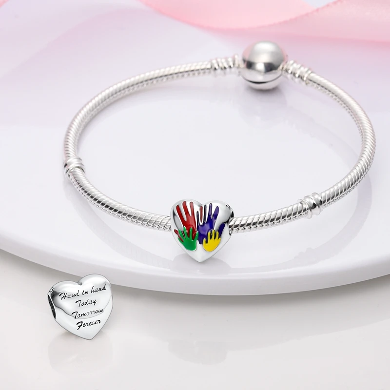 925 Sterling Silver Hot Air Balloon Sunflower Color Series Charms Beads Fit Original Wear Bracelets S925 DIY Jewelry Gifts