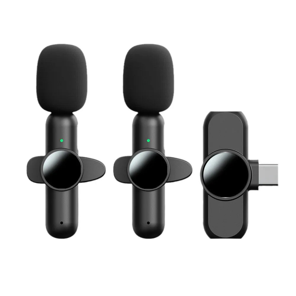 

Type-C Mic K3 Mini Lavalier Microphone Noise Reduction Portable Mini Lapel Mic Professional Black Wireless K3 Microphone