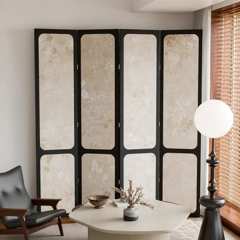 French Style Floral Premium Screen Partition for Living Room Dining Room Sofa Background Wall Homestay Entrance Mobile