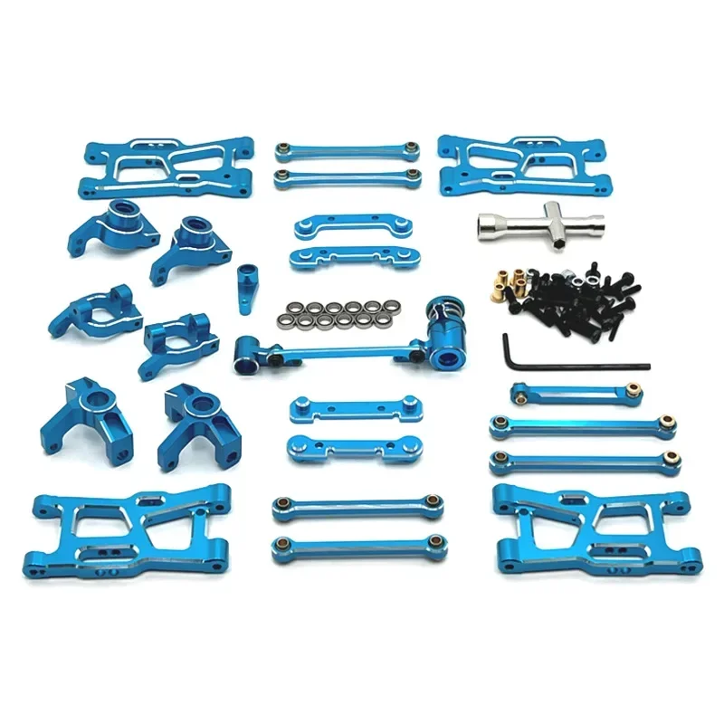 Kit di parti di aggiornamento in metallo per auto RC per JJRC C8803 WLtoys 1/14 1/12 Braccio oscillante Tirare Rod Acciaio Componenti Braccio servo tazza