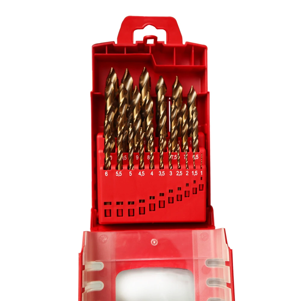 

25PCS 1-13mm Stepped Point M35 Cobalt Drill Bit Set For Stainless Steel Metal Aluminum Acrylic Sheet Fast Drilling Long-Lasting