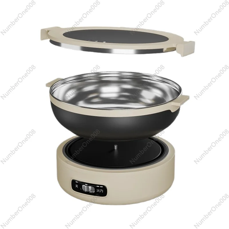 

Складная электрическая кастрюля для приготовления пищи, электрическая кастрюля для одного человека, одна дорожная разделенная портативная электрическая кастрюля