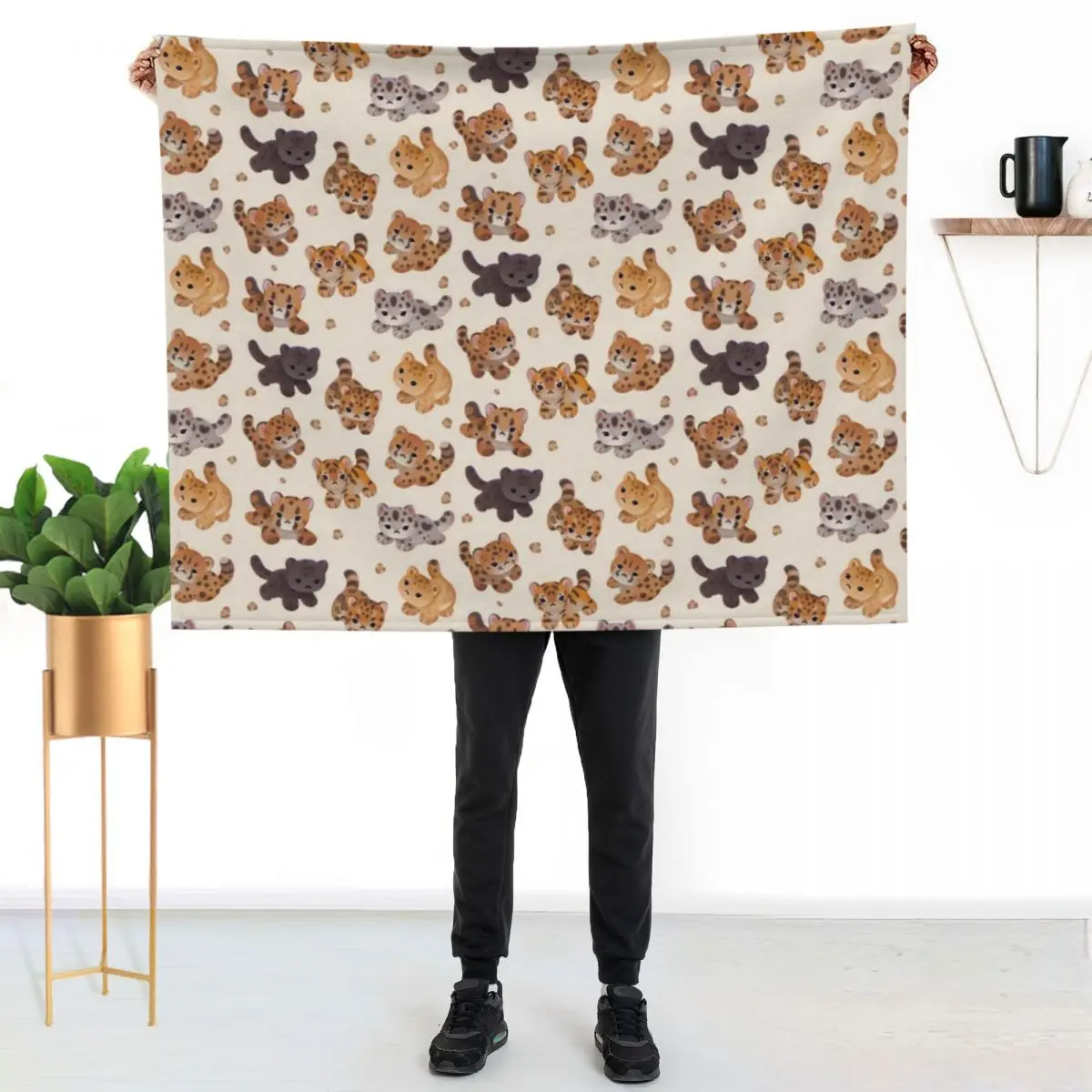 

The year of big cat cubs - light Throw Blanket Lightweight Cozy Blanket for Bed Sofa