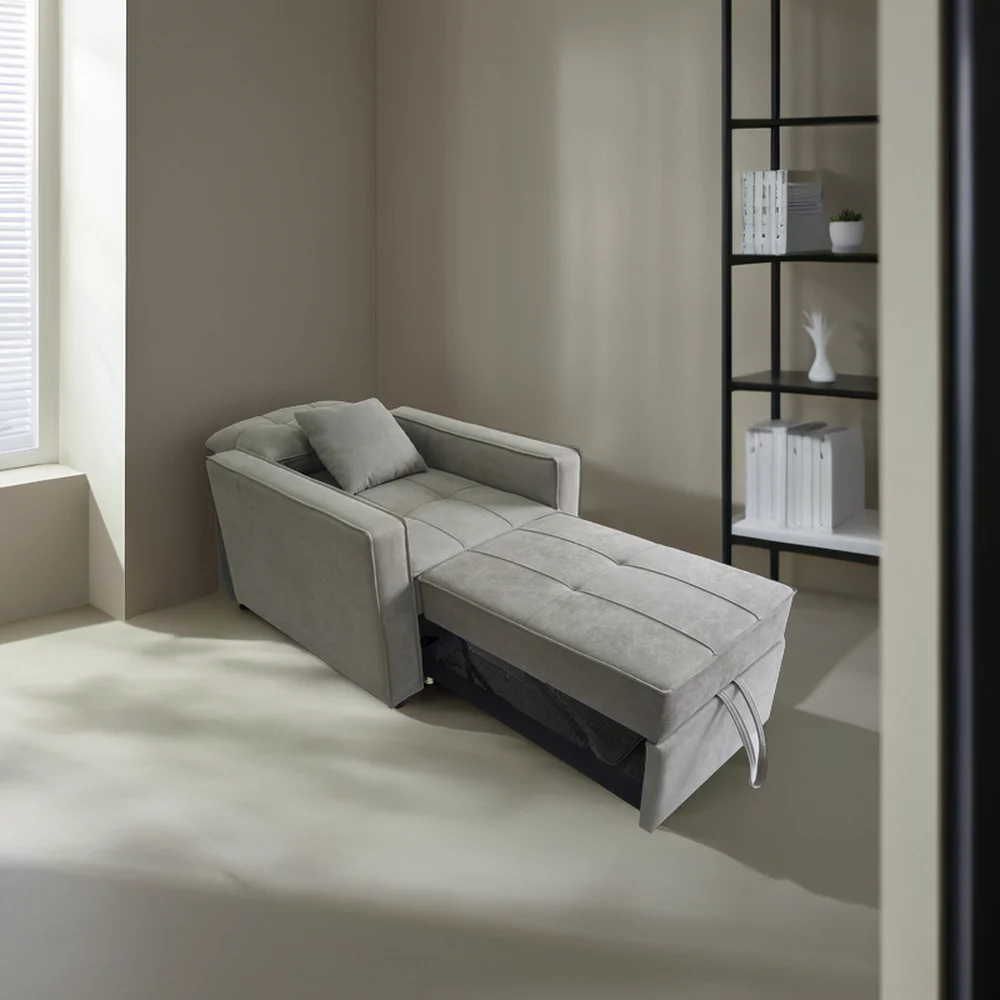 Industrial Pull Out Single Sofa Lounger Living Room Sofas Modern Sofa Bed