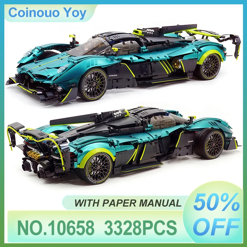 

IN STOCK GULY 10658 MOC Technical 1:8 RC Sports Speed Car Valkyrie Building Blocks Brick Assembling DIY Toys Boys Christmas Gift