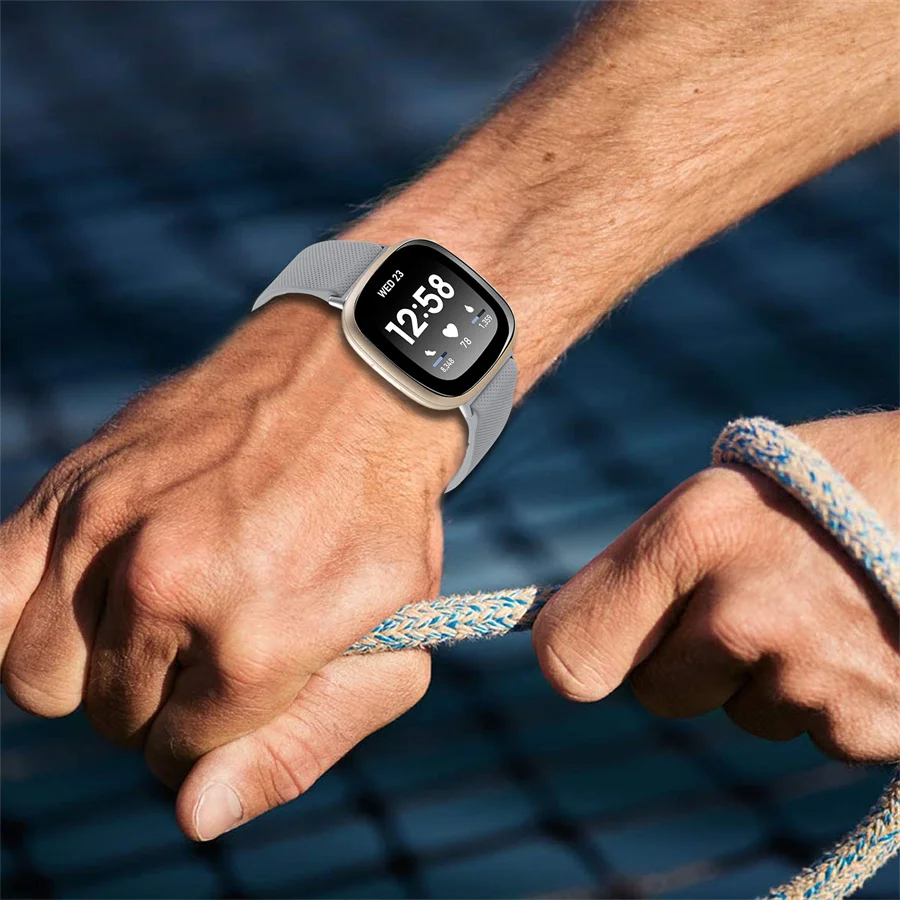 Silicone Watch Band for Fitbit Versa 3 And Sense Strap Wristband Replacement Strap for Fitbit Sense Loop Correa Accessories
