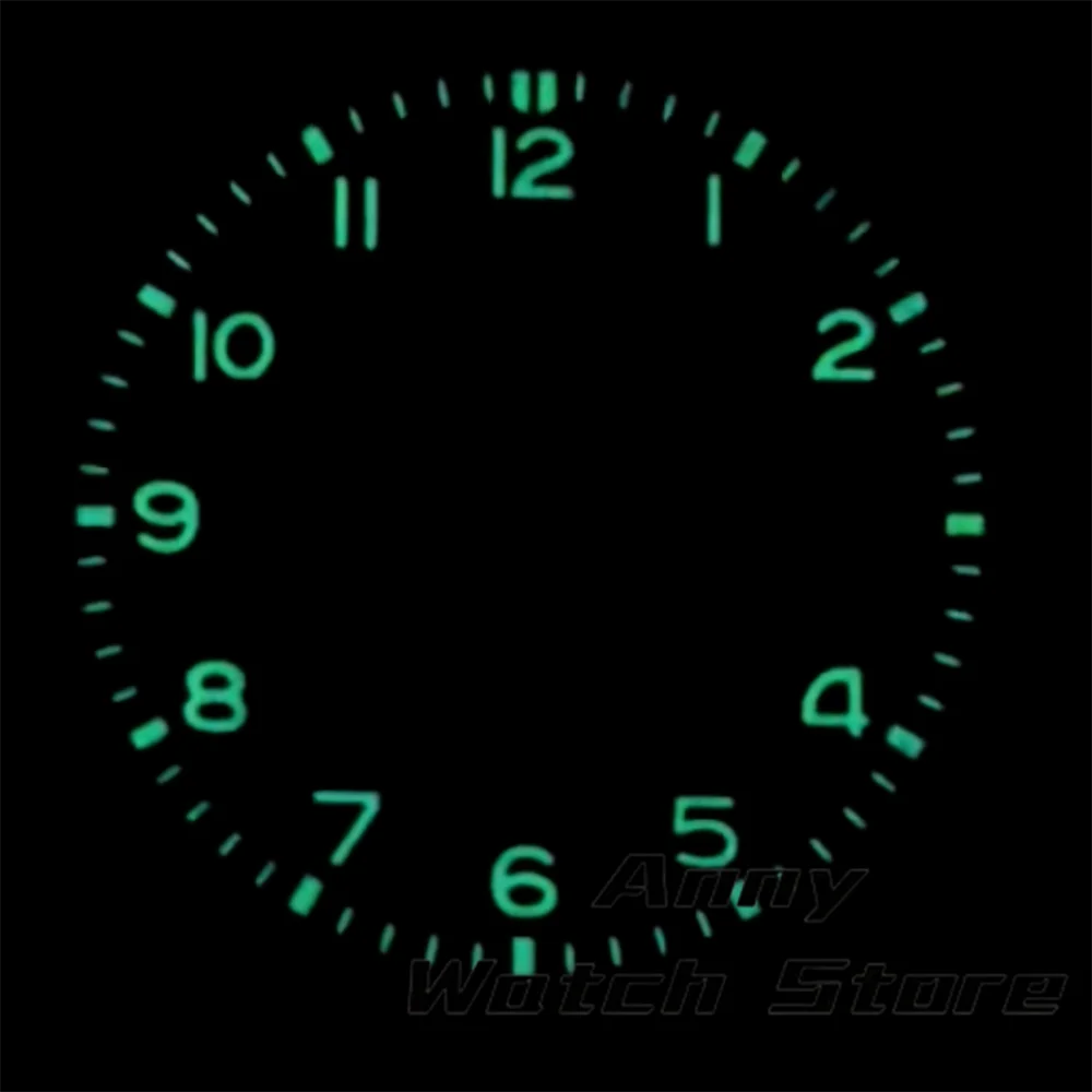 33.5mm black blue green watch dial luminous dial fit NH35 movement