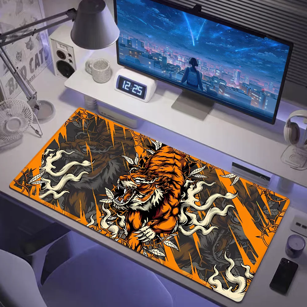 Tiger Mousepad Non-slip HD Print 600x1200mm Desk Mat Keyboard Pad Rubber Carpet Computer Rug Gamer For PC Accessories Mousepads