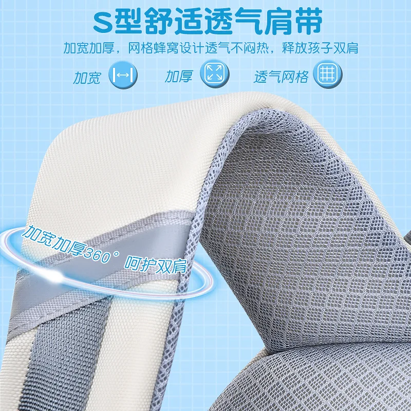 Tas Ransel Sekolah Gaya Baru untuk Siswa SD, Anak Laki-laki dan Perempuan, Tas Sekolah Pengurang Beban untuk Anak-anak, Ransel Ergonomis