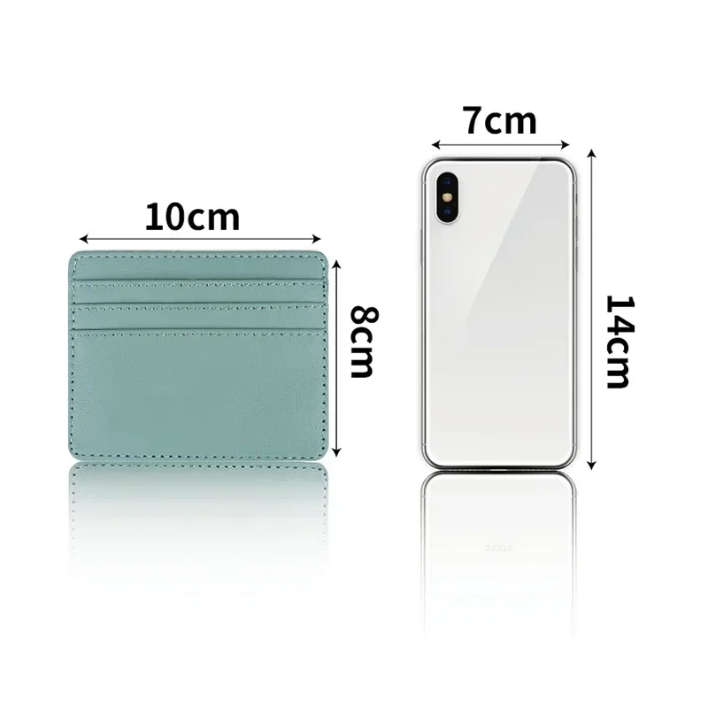 PU Leather ID Card Holder para Homens e Mulheres, Caixa de Cartão de Crédito Bancário, Multi Slot Slim Card Case, Tampa de Cartões de Visita, Candy Color, 1Pc