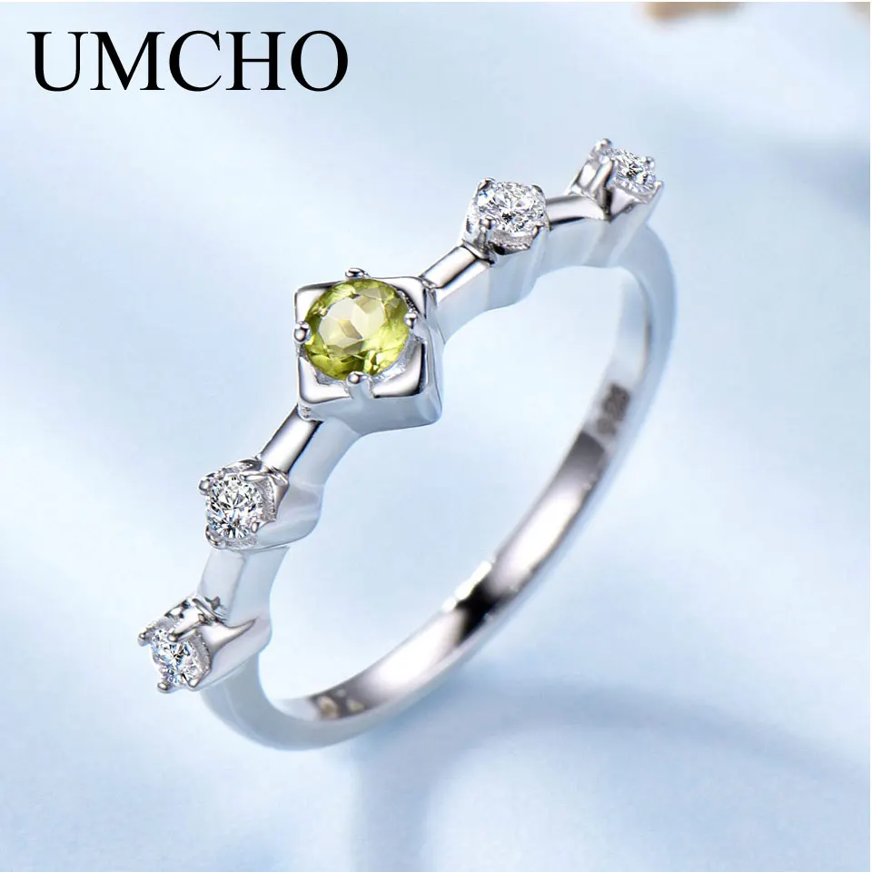 

Peridot Ring Sterling Silver 925 Rings for Woman Birthday Gift Fashion Jewelry