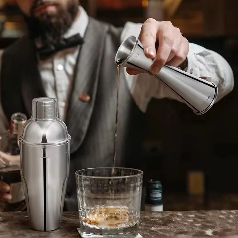 

Новый набор коктейльных шейкеров из нержавеющей стали 2025 года — набор бармена с палочкой для перемешивания/ложкой, инструменты для смешивания домашнего бара