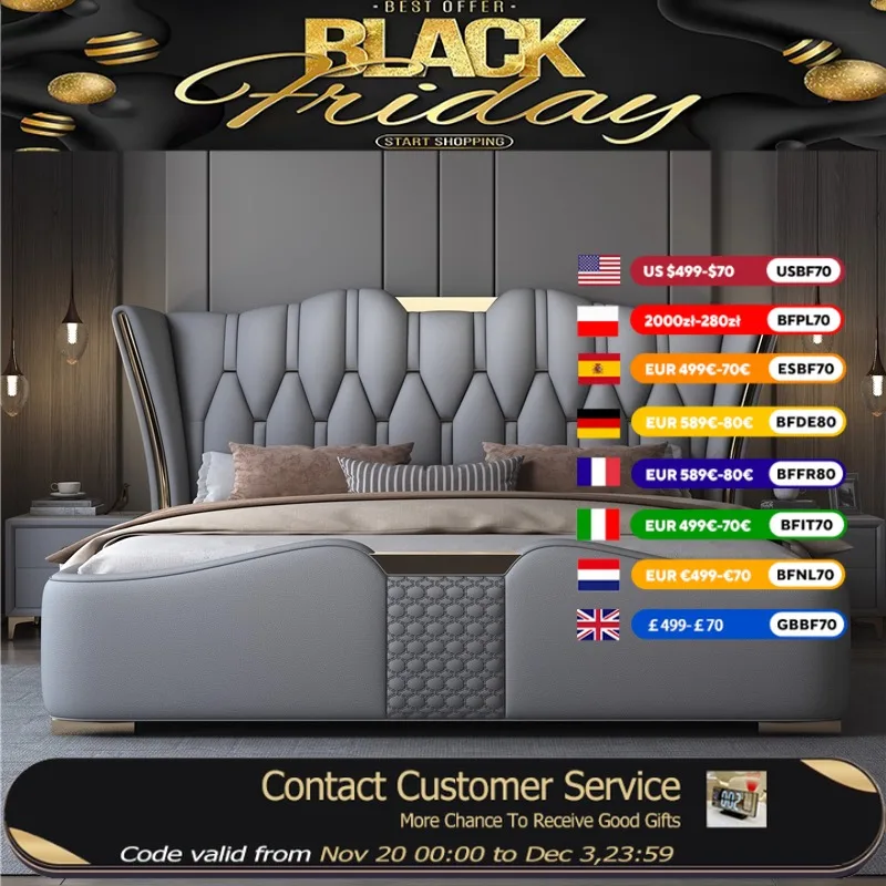 

Leather Simple Double Bed Sheets Base Storage High Cheap Luxury Double Bed Mattress Modern Cama Matrimonial Bedroom Furniture