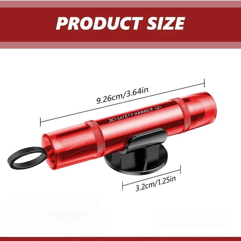 2026 New 2-in-1 Mini Car Safety Hammer Car Glass Window Breaker Escape and Rescue Tool with Seat Belt Cutting Tool Car Parts view 6