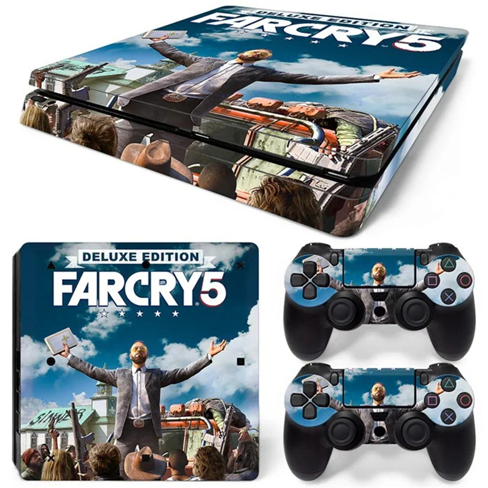 Farcry 5 6 game accessories  for PS4 Slim Skin Sticker Decal Cover Protector For Console and Controller Skins Vinyl