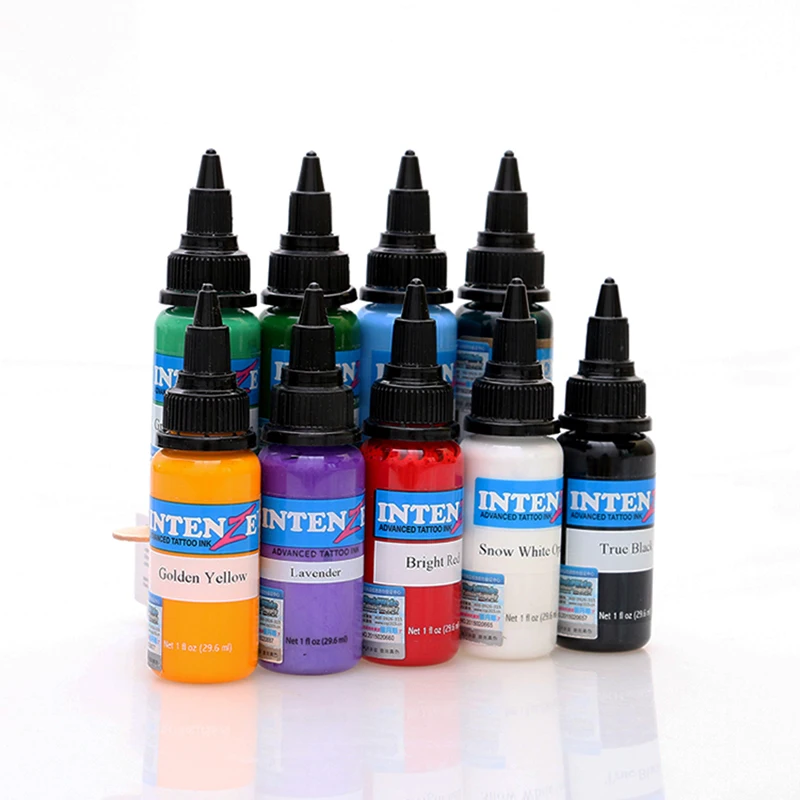

Professional Tattoo Ink 14 Colors 1oz /30ml Bottle Delicate Texture Long Lasting Tattoo Ink Fast Pigment supplies